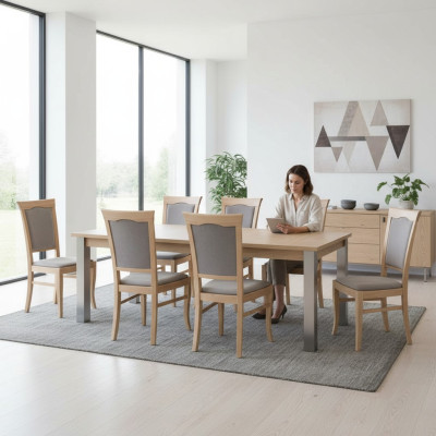 Group of armchairs Italian luxury furniture set dining room chair set 6x chairs new