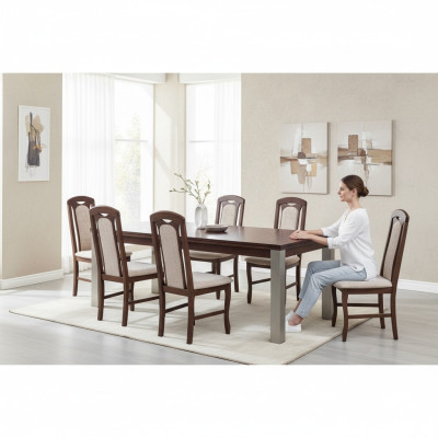 Dining room chair chairs seat modern solid wood armchair set of 6 luxury restaurant