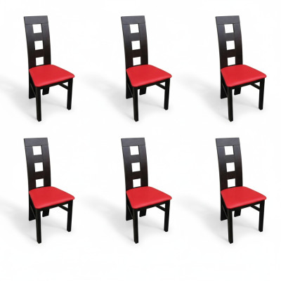 Design Set 6x Armchair Chair Group Textile Upholstered Chairs Gastro Dining Room Fabric