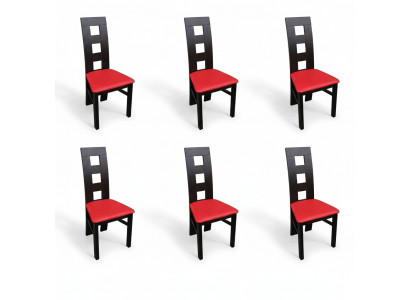 Design Set 6x Armchair Chair Group Textile Upholstered Chairs Gastro Dining Room Fabric