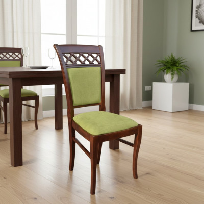 Dining room chairs wood design armchair upholstery set 6x chairs chair textile groups