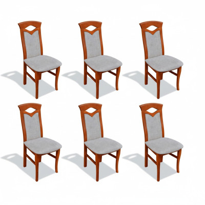 Upholstered Chair Armchair Textile Seat Armchair Set New Kitchen Chair Dining Room 6x Chairs