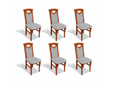 Upholstered Chair Armchair Textile Seat Armchair Set New Kitchen Chair Dining Room 6x Chairs