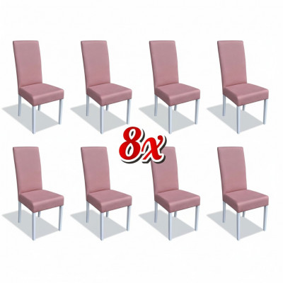 Dining Room Chairs Leather Group Suite Wood Set 8x Chair Set Armchair Suite New