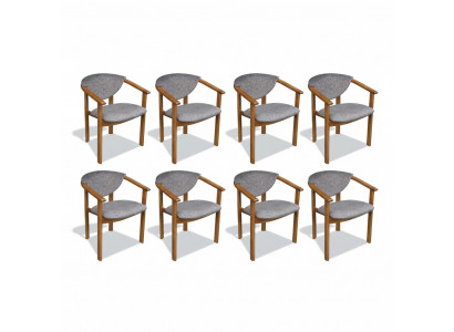 Set of furniture seat cushions living room design dining chair room group 8x chairs