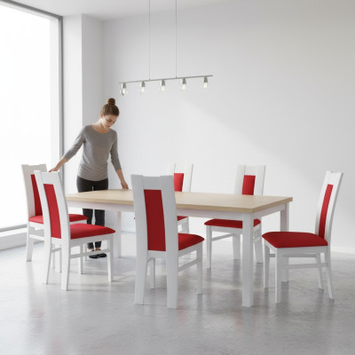 Chair 8x Dining Room Upholstered Chair Lounge Textile Armchair Set New Kitchen Chairs Seat