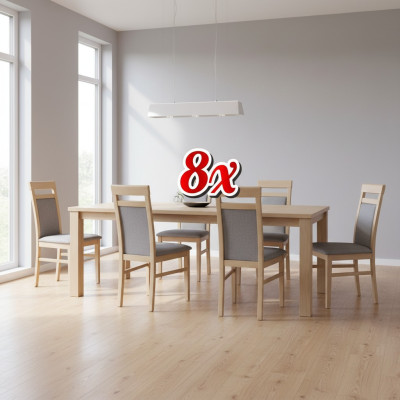 Suit Armchair Luxury New 8x Chairs Chair Upholstery Design Lounge Dining Seating Group