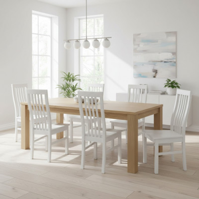 Dining room chair designer chairs dining chairs new set of 8x fabric solid wood chair