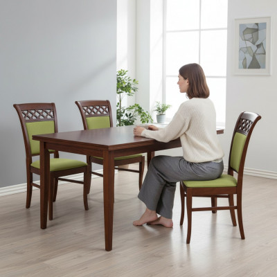 Chair 8x Dining Room Upholstered Chair Lounge Fabric Seat Armchair Set New Club TV