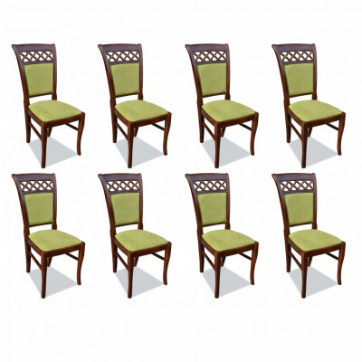 Chair 8x Dining Room Upholstered Chair Lounge Fabric Seat Armchair Set New Club TV