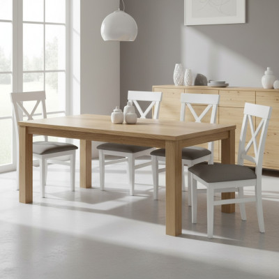 New set of chairs: 4x upholstered chairs, chair design for veranda, kitchen seating, dining room.
