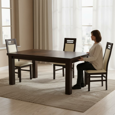 Complete Set K65 4x Designer Chair Set Dining Room Textile Upholstered Seat Chairs