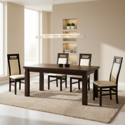 Complete Set K65 4x Designer Chair Set Dining Room Textile Upholstered Seat Chairs