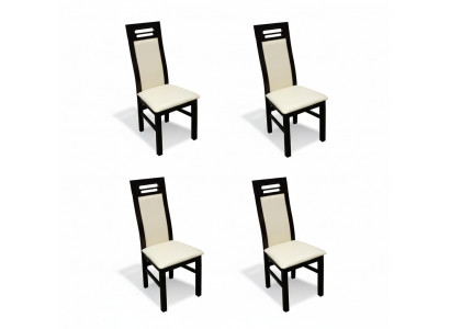 Complete Set K65 4x Designer Chair Set Dining Room Textile Upholstered Seat Chairs