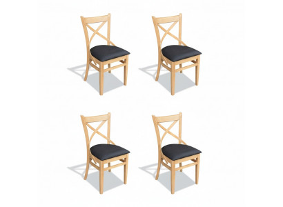 Designer chair set group upholstery textile 4x chairs furniture luxury reclining chairs new