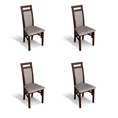 Modern chair set with seat cushions for dining room 4x chairs kitchen group new