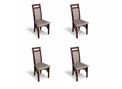 Modern chair set with seat cushions for dining room 4x chairs kitchen group new