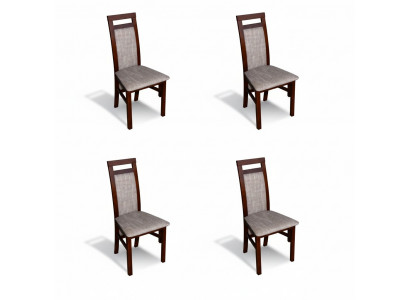 Modern chair set with seat cushions for dining room 4x chairs kitchen group new