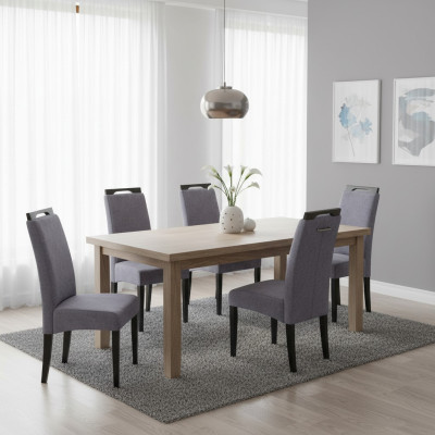 Kitchen dining set group chair suite seat cushion wood 4x chairs adjustable chairs