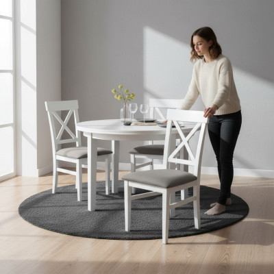 Upholstered Chair Set Group Chairs Dining Group Suite 6xGroups Textile Armchair Kitchen