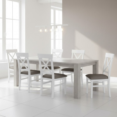 Upholstered Chair Set Group Chairs Dining Group Suite 6xGroups Textile Armchair Kitchen