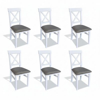 Upholstered Chair Set Group Chairs Dining Group Suite 6xGroups Textile Armchair Kitchen