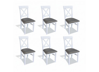 Upholstered Chair Set Group Chairs Dining Group Suite 6xGroups Textile Armchair Kitchen