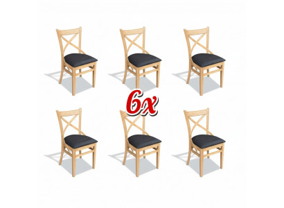 Complete set group dining chair group 6x pieces dining room chair set with armchairs
