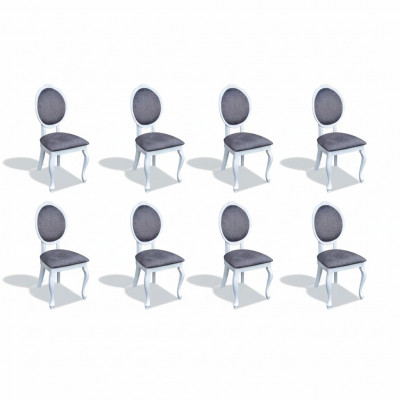 Dining room chair set, upholstered chairs, complete group, living room, 6x pieces, new.