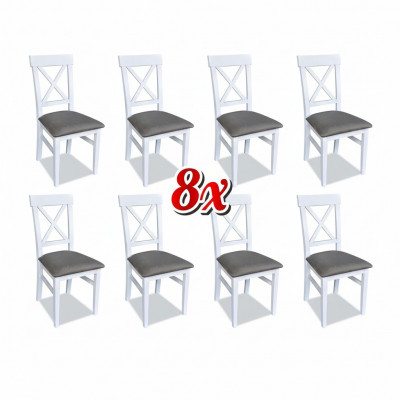 Dining room chairs textile set 8x chair designer wood fabric upholstered chairs gastro