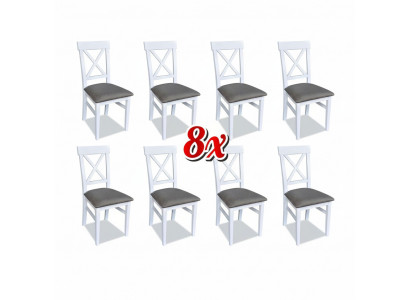 Dining room chairs textile set 8x chair designer wood fabric upholstered chairs gastro