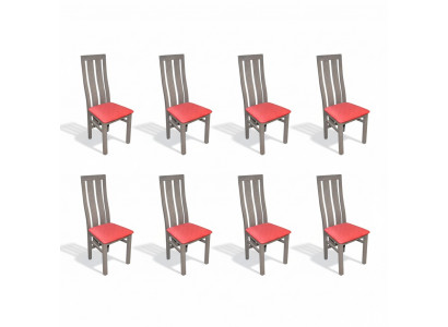 Set of 8x chairs chair upholstery modern sets design armchair complete furniture