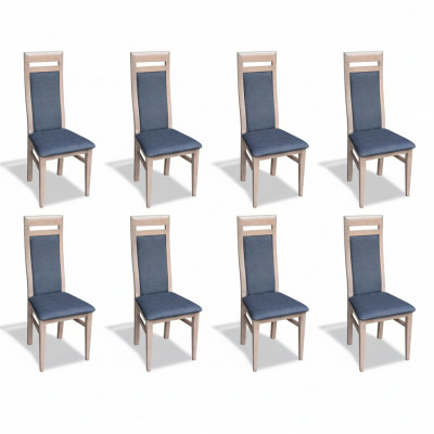 Dining room chair set, upholstered chairs, complete group, living room, 8x pieces, new