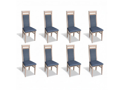 Dining room chair set, upholstered chairs, complete group, living room, 8x pieces, new