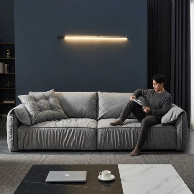 Design Sofa 4-seater Upholstered Textile Sofa Furniture Sofa 4-Seater Couch Upholstered
