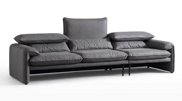 Design sofas XXL sofa 4-seater fabric big new living room couch upholstery