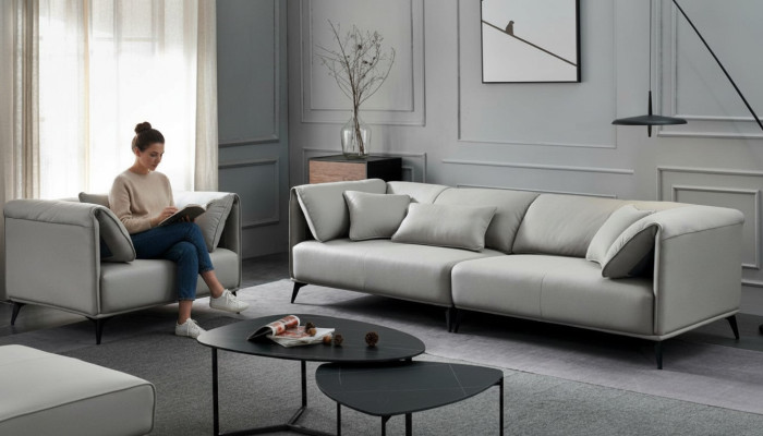 Italian design sofa set 4+1 seater couch upholstered furniture