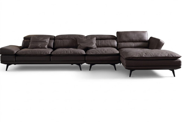 Living room L-shape modern brown design sofas new corner sofa upholstery