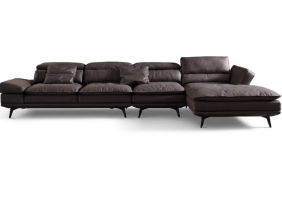 Living room L-shape modern brown design sofas new corner sofa upholstery