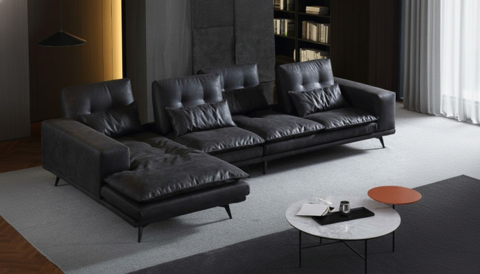 Living landscape design corner sofa textile leather new sofas L-shaped sofa couch