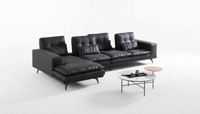 Living landscape design corner sofa textile leather new sofas L-shaped sofa couch