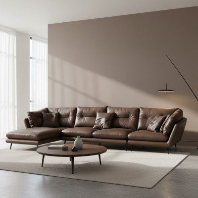 Leather sofa couch living landscape corner design modern sofa corner sofa L-shape