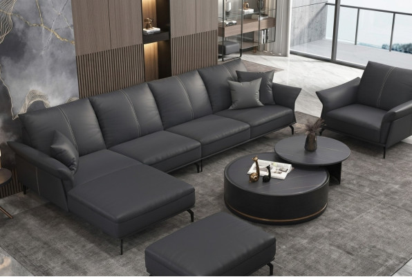 Sofa corner sofa L-shaped armchair coffee table stool corner sofa 3-piece modern