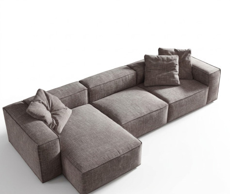 Design upholstery textile modern elegant design fabric sectional sofa L-shape