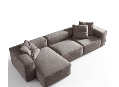 Design upholstery textile modern elegant design fabric sectional sofa L-shape