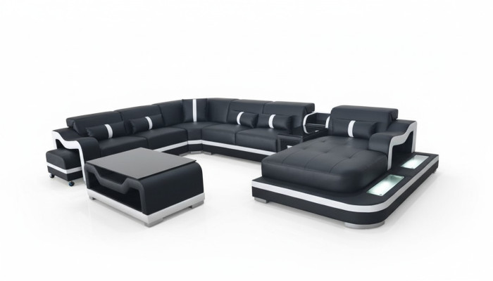 U-shaped sectional living landscape sofa couch upholstery corner fabric sofas new