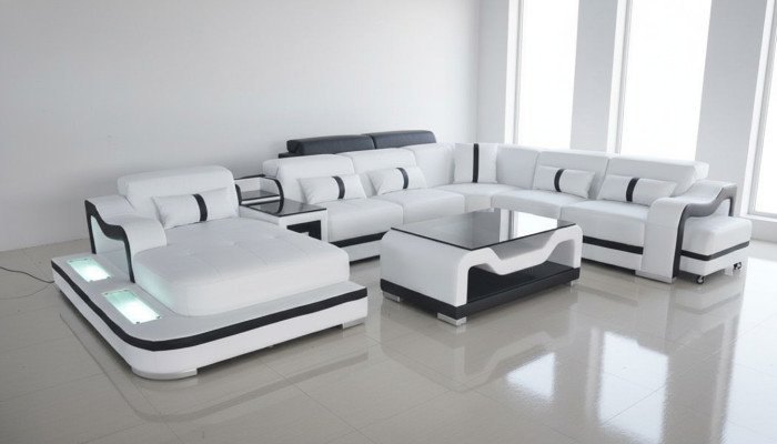 Design Modern Sofa Couch Corner Sofa Upholstery New Living Landscape U-Shape