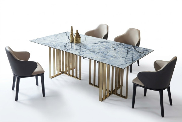 Design table stainless steel office conference dining room living room marble color furniture