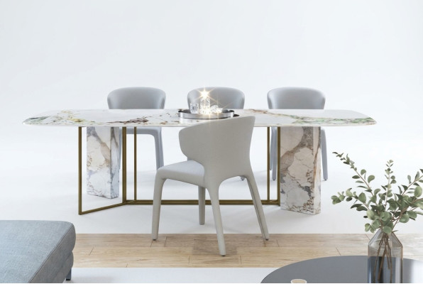 Luxury Furniture Marble Tables 180x90cm Living Room Hotel Dining Room Table Designer New
