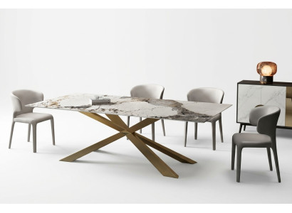 Design living room tables dining room 180x90cm furniture table dining table stainless steel X legs